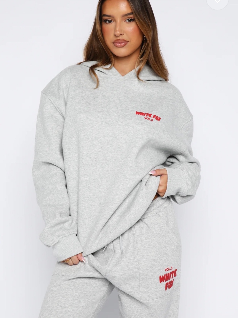 White Fox Offstage Hoodie Alloy Grey S/M